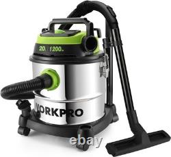 WORKPRO Wet and Dry Vacuum Cleaner 1200W for Cleaning Stainless Steel Tank