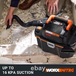 WX031.9 18V (20V MAX) Cordless Compact Wet/Dry Vacuum Cleaner Black