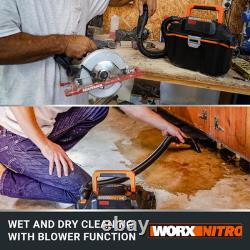 WX031.9 18V (20V MAX) Cordless Compact Wet/Dry Vacuum Cleaner, Black