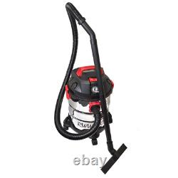 Wet And Dry Vacuum Cleaner 20L RocwooD Stainless Steel 1300W 230V Cleaning