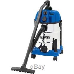 Wet And Dry Vacuum Cleaner Industrial Hoover Powerful Stainless Steel 30L 1600W