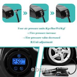 Wet&Dry 6000Pa Vacuum Cleaner Portable Car Air Compressor Digital Tire Air Pump