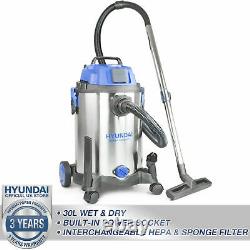 Wet & Dry Vac Industrial Vacuum Cleaner 30L Blower 1400W Front socket