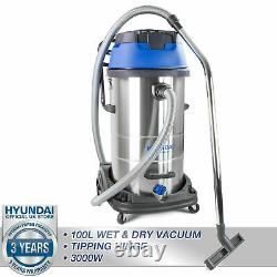 Wet & Dry Vac Vacuum Cleaner 100L- BIGGER THAN 80L Industrial Vac 3000W