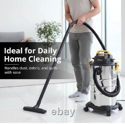 Wet & Dry Vacuum Cleaner 30L with Push Clean Filter 240V L Class Industrial Dust