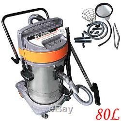 Wet & Dry Vacuum Cleaner 80l With Stainless Steel Tank 3000w Power Blow Function