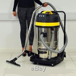 Wet & Dry Vacuum Vac Cleaner Industrial 80l Litre 3000w Stainless Steel Carwash