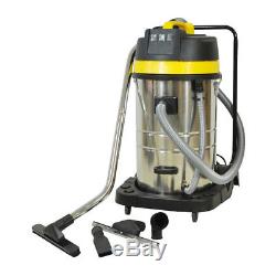 Wet & Dry Vacuum Vac Cleaner Industrial 80l Litre 3000w Stainless Steel Carwash