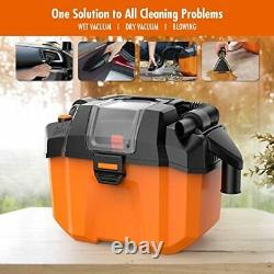 Wet and Dry Vacuum Cleaner, 10L Powerful Max 17KPa Cordless Shop Vacuum with