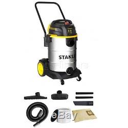Wet and Dry Vacuum Cleaner Automotive Hard Floor 8 Gallon Stainless Steel Corded