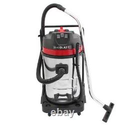 Yavolo Industrial Vacuum Cleaner 80L Wet & Dry 3000W Hoover, Stainless Steel