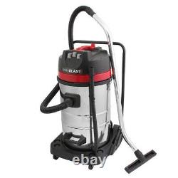 Yavolo Industrial Vacuum Cleaner 80L Wet & Dry 3000W Hoover, Stainless Steel